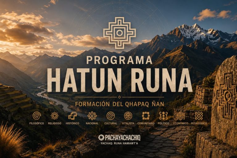 Carátula del Programa Hatun Runa, formación del Qhapaq Ñan